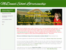 Tablet Screenshot of mcdanielschoollibrarianship.com